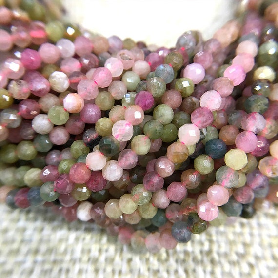 3mm Genuine Tourmaline beads 15.5/'/' full strand Natural Round Gemstone beads 3mm colorful gemstone beads