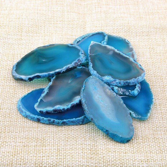 Credit Card Holder Wallets Blue Agate Slice for Ladies Girls//Gift Box