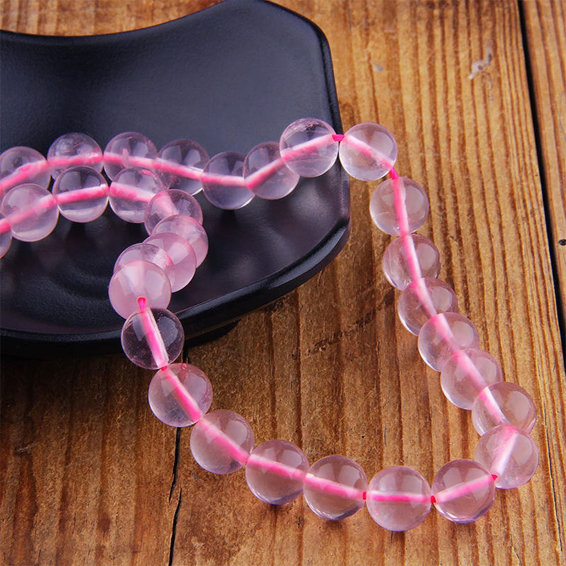 12mm Pink Quartz Beads Natural Rose Pink Quartz Beads Gemstone Etsy