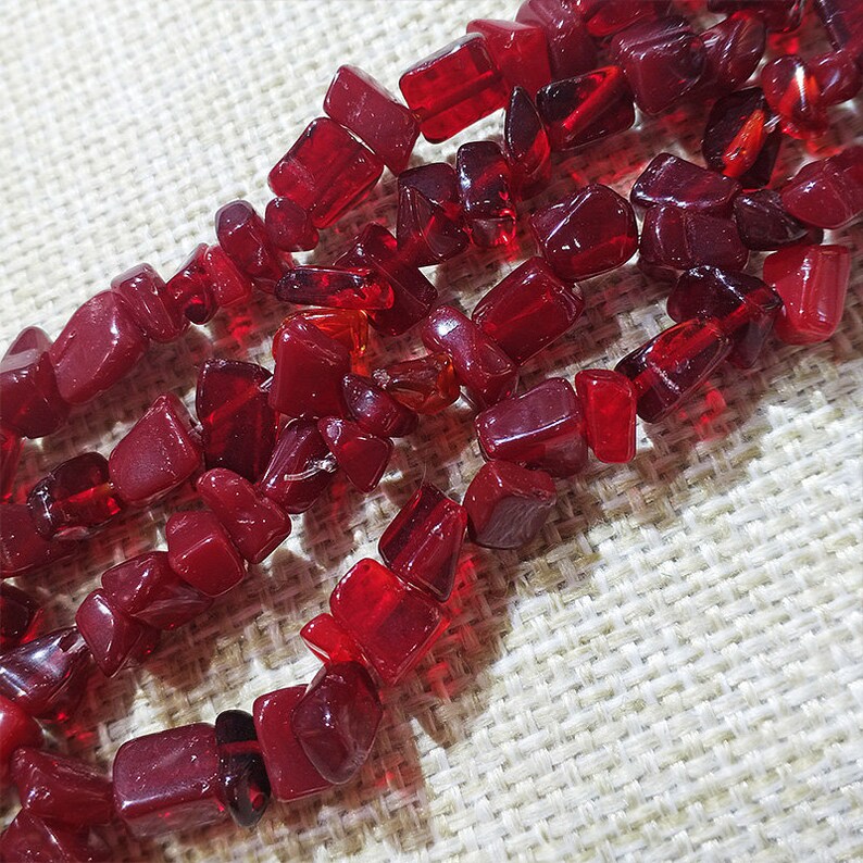 Chips Beads Red Agate Chips Beads Loose Chips Beads Etsy
