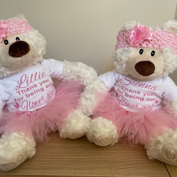 Personilised teddy bears with tutus can be an idea gift for any occation
