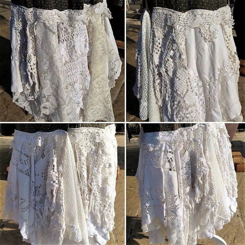 Bohemian Dress Khaki Overshirt Dress Handmade Ancient Lace Etsy