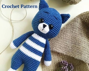 Crochet PDF Pattern. Mika the Cat by Nelly Handmade