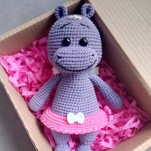 Crochet PATTERN: Hippo Princess Mika, Nelly Handmade, Amigurumi Toy image 5