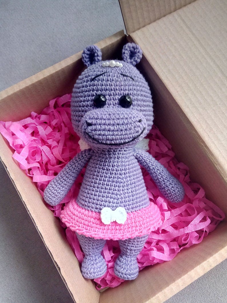 Crochet PATTERN: Hippo Princess Mika, Nelly Handmade, Amigurumi Toy image 5