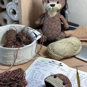 Crochet PDF Pattern. Otter Barry Stuffed Toy Tutorial by Nelly Handmade image 6