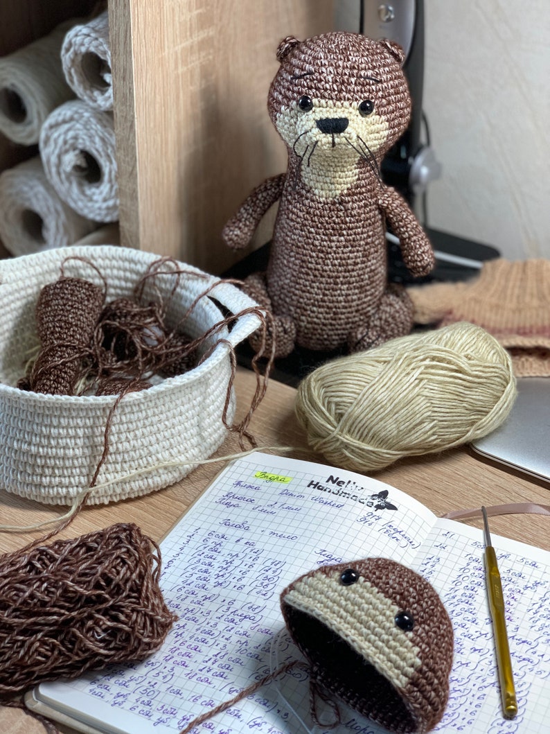 Crochet PDF Pattern. Otter Barry Stuffed Toy Tutorial by Nelly Handmade image 6