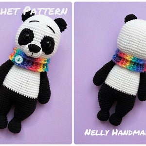 Crochet PATTERN: Panda Bear Amigurumi Toy, Stuffed Panda Bear Pattern image 1