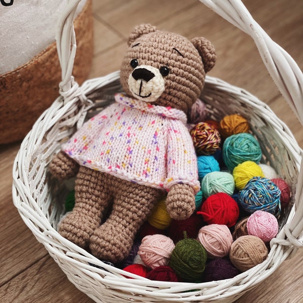 Knitting Pattern Basic Sweater for Simon the Bear or Another Toy