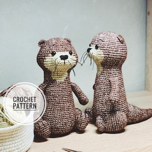 Crochet PDF Pattern. Otter Barry Stuffed Toy Tutorial by Nelly Handmade