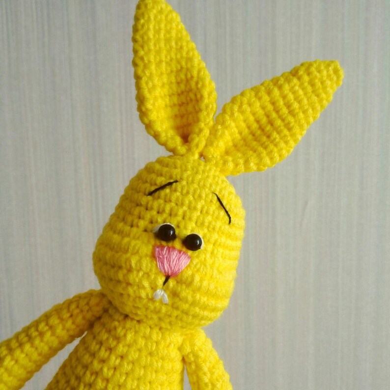 Crochet PDF PATTERN: Sunny Bunny Amigurumi Stuffed Toy, Crochet Rabbit Pattern, How to Crochet Hear Toy image 2