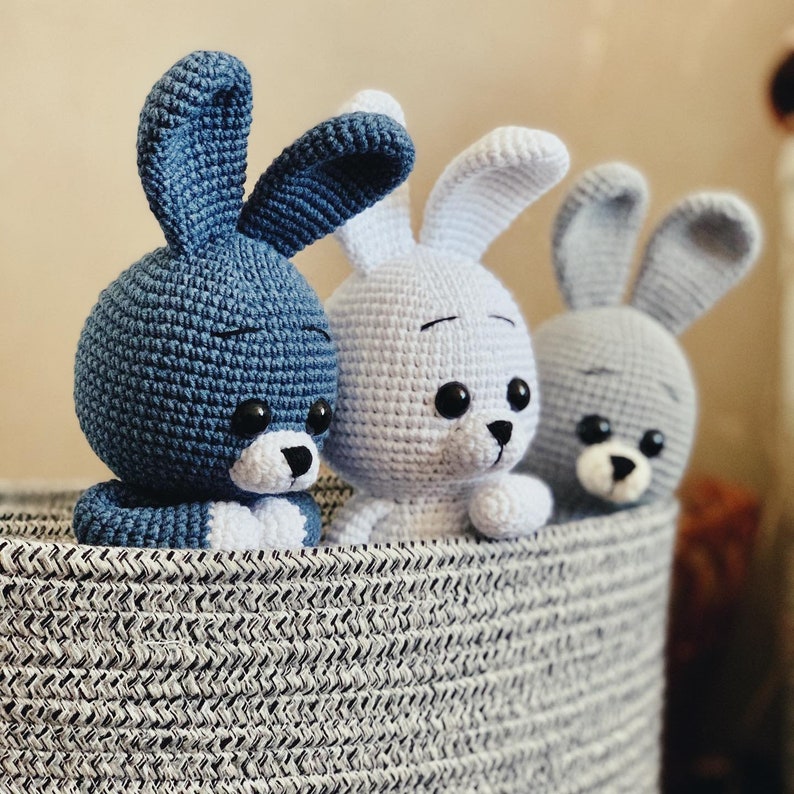 Crochet Amigurumi PATTERN: Bunny Mika, Crochet Tutorial, Knitted Rabbit Pattern PDF, How to Crochet, Handmade Toy DIY image 2