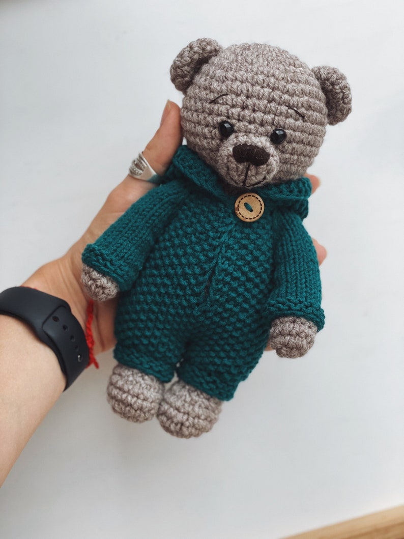 Knitting Pattern Jumpsuit for Simon the Bear image 1