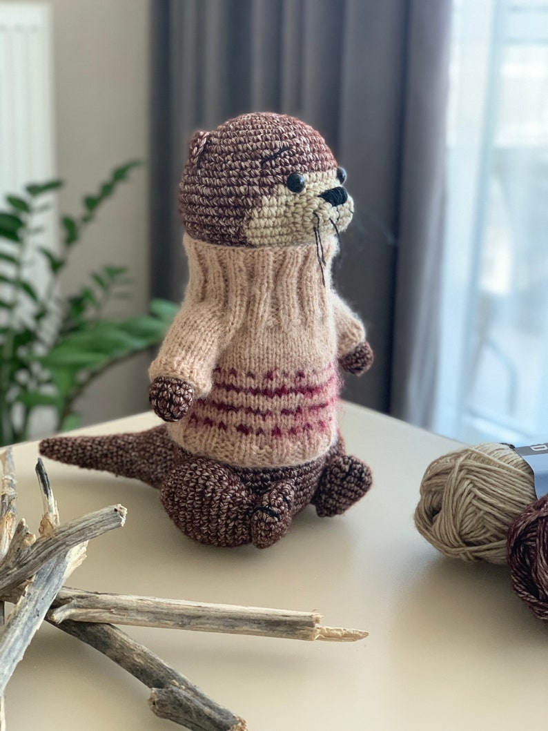 Crochet PDF Pattern. Otter Barry Stuffed Toy Tutorial by Nelly Handmade image 3