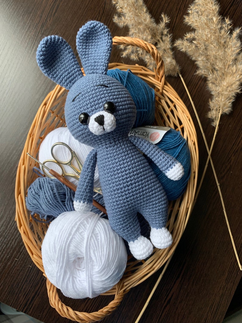 Crochet Amigurumi PATTERN: Bunny Mika, Crochet Tutorial, Knitted Rabbit Pattern PDF, How to Crochet, Handmade Toy DIY image 5