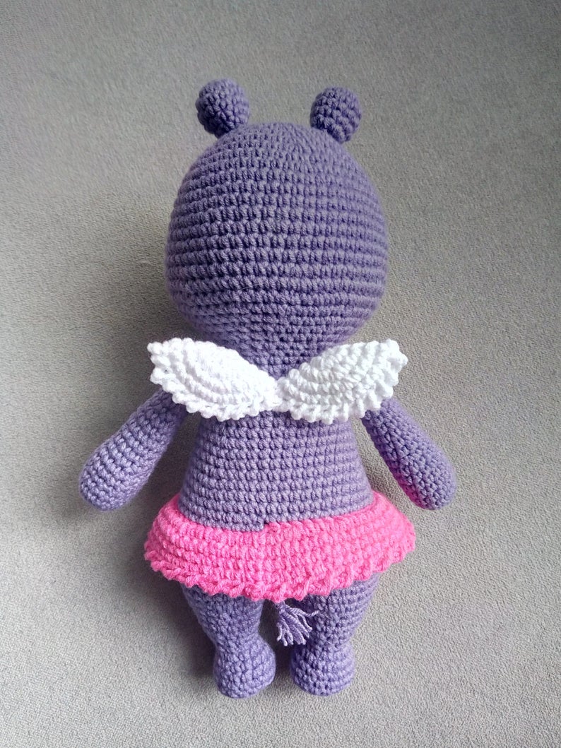 Crochet PATTERN: Hippo Princess Mika, Nelly Handmade, Amigurumi Toy image 4