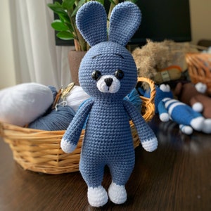 Crochet Amigurumi PATTERN: Bunny Mika, Crochet Tutorial, Knitted Rabbit Pattern PDF, How to Crochet, Handmade Toy DIY image 6