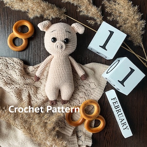 Crochet PDF Pattern. Mika the Pig by Nelly Handmade