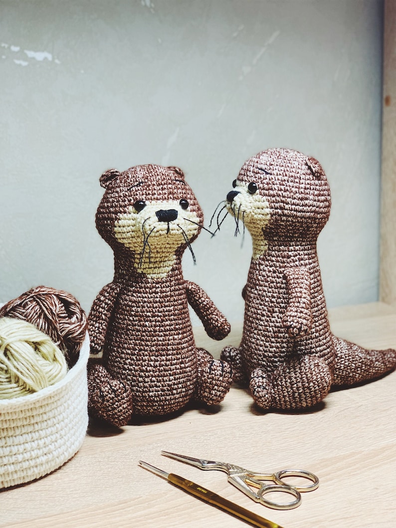 Crochet PDF Pattern. Otter Barry Stuffed Toy Tutorial by Nelly Handmade image 7