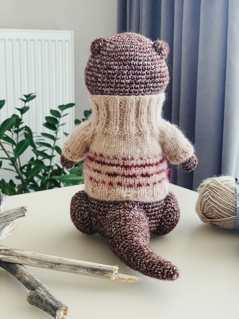 Crochet PDF Pattern. Otter Barry Stuffed Toy Tutorial by Nelly Handmade image 5