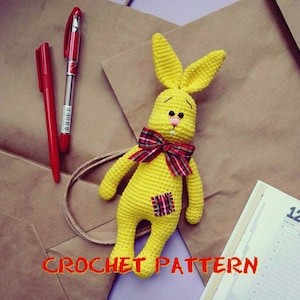 Crochet PDF PATTERN: Sunny Bunny Amigurumi Stuffed Toy, Crochet Rabbit Pattern, How to Crochet Hear Toy image 1