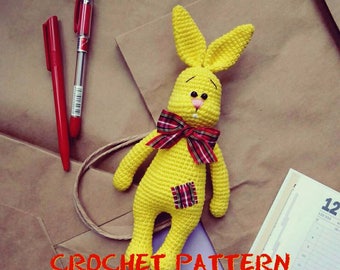 Crochet PDF PATTERN: Sunny Bunny Amigurumi Stuffed Toy, Crochet Rabbit Pattern, How to Crochet Hear Toy
