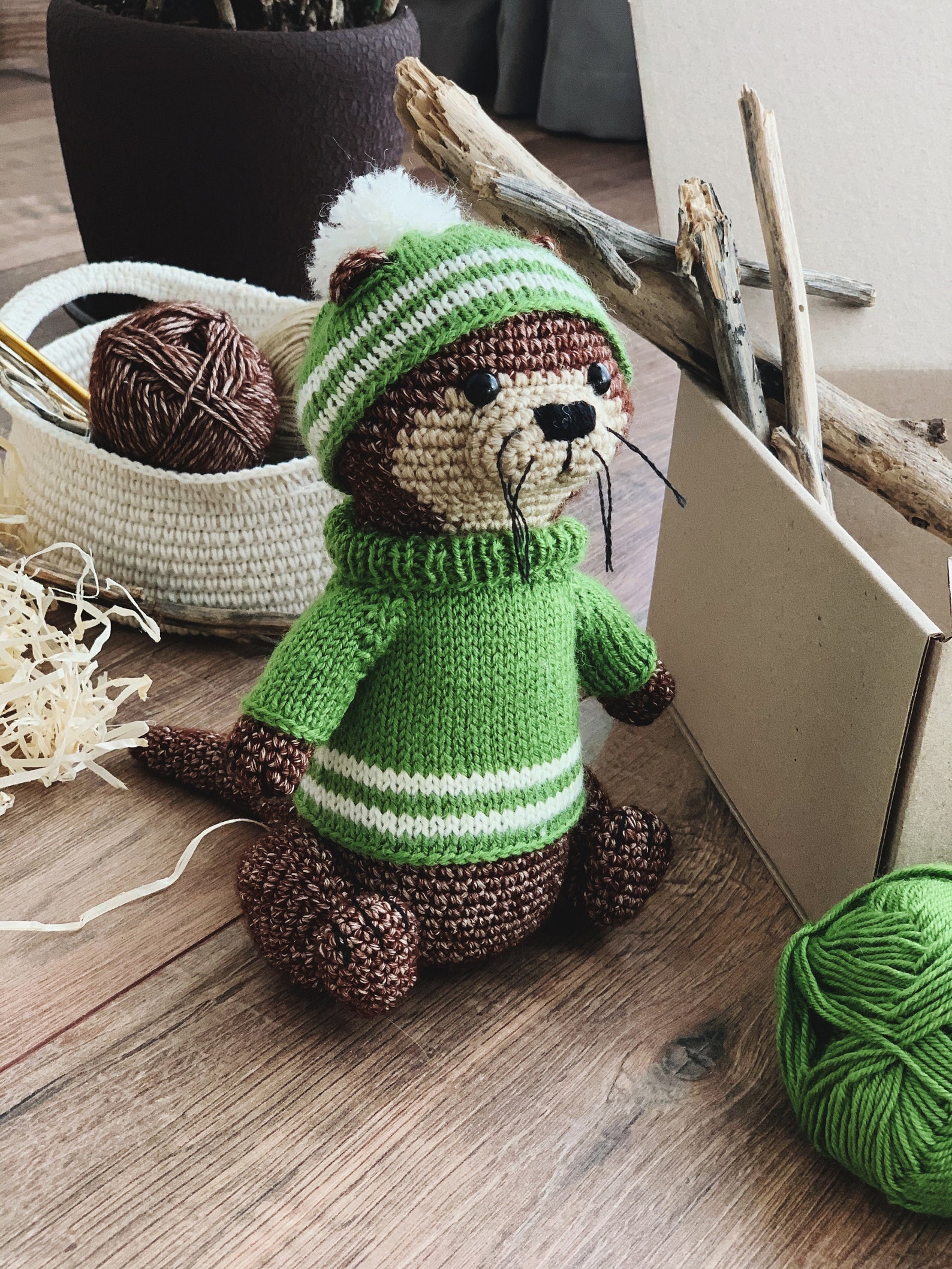 Crochet PDF Pattern. Otter Barry Stuffed Toy Tutorial by Nelly Etsy