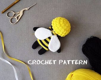 Crochet PATTERN: Sleepy Bee Doll Amigurumi Toy