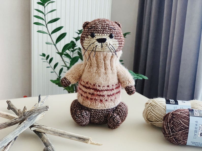 Crochet PDF Pattern. Otter Barry Stuffed Toy Tutorial by Nelly Handmade image 2