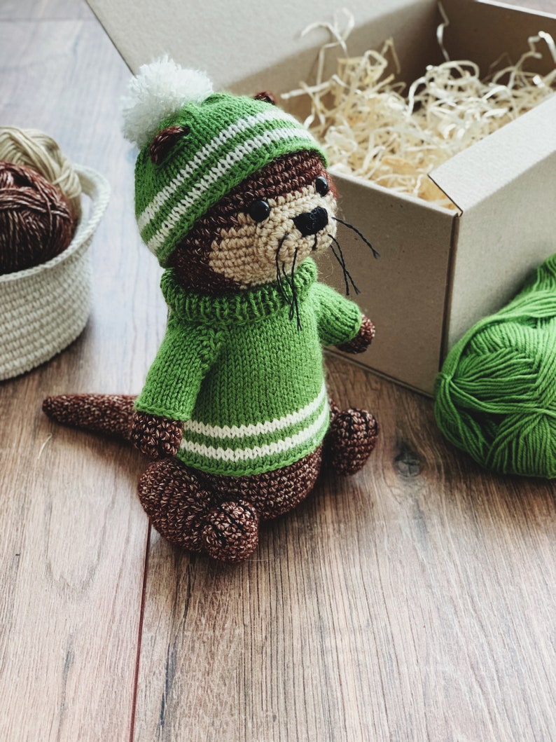 Crochet PDF Pattern. Otter Barry Stuffed Toy Tutorial by Nelly Etsy
