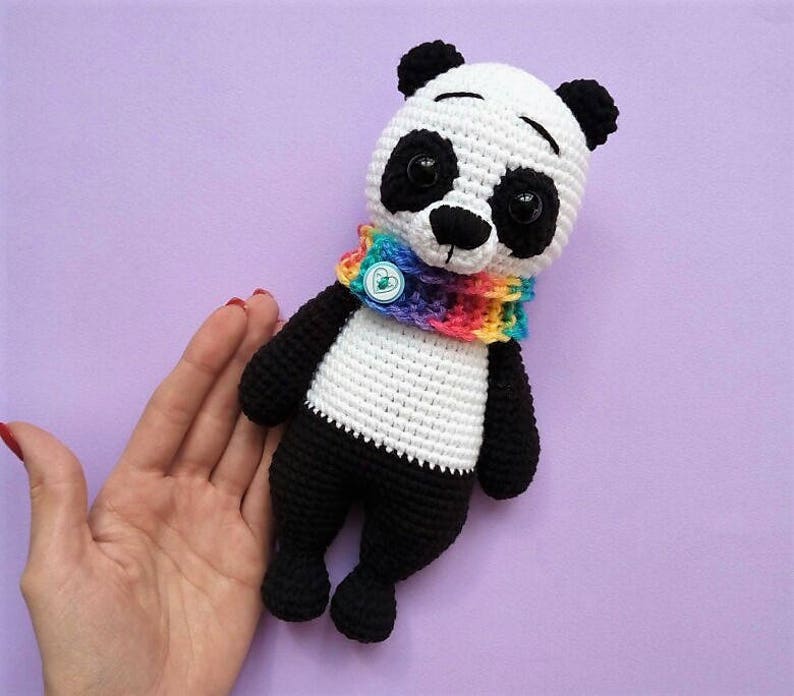 Crochet PATTERN: Panda Bear Amigurumi Toy, Stuffed Panda Bear Pattern image 2