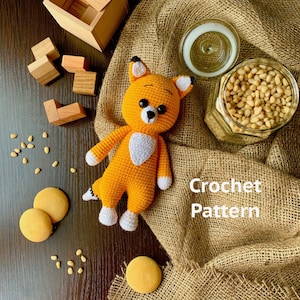 Crochet PDF Pattern. Mika the Fox by Nelly Handmade