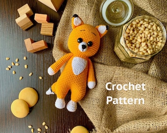 Crochet PDF Pattern. Mika the Fox by Nelly Handmade