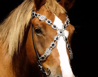 Show Bridle Baroque Silver Handmade