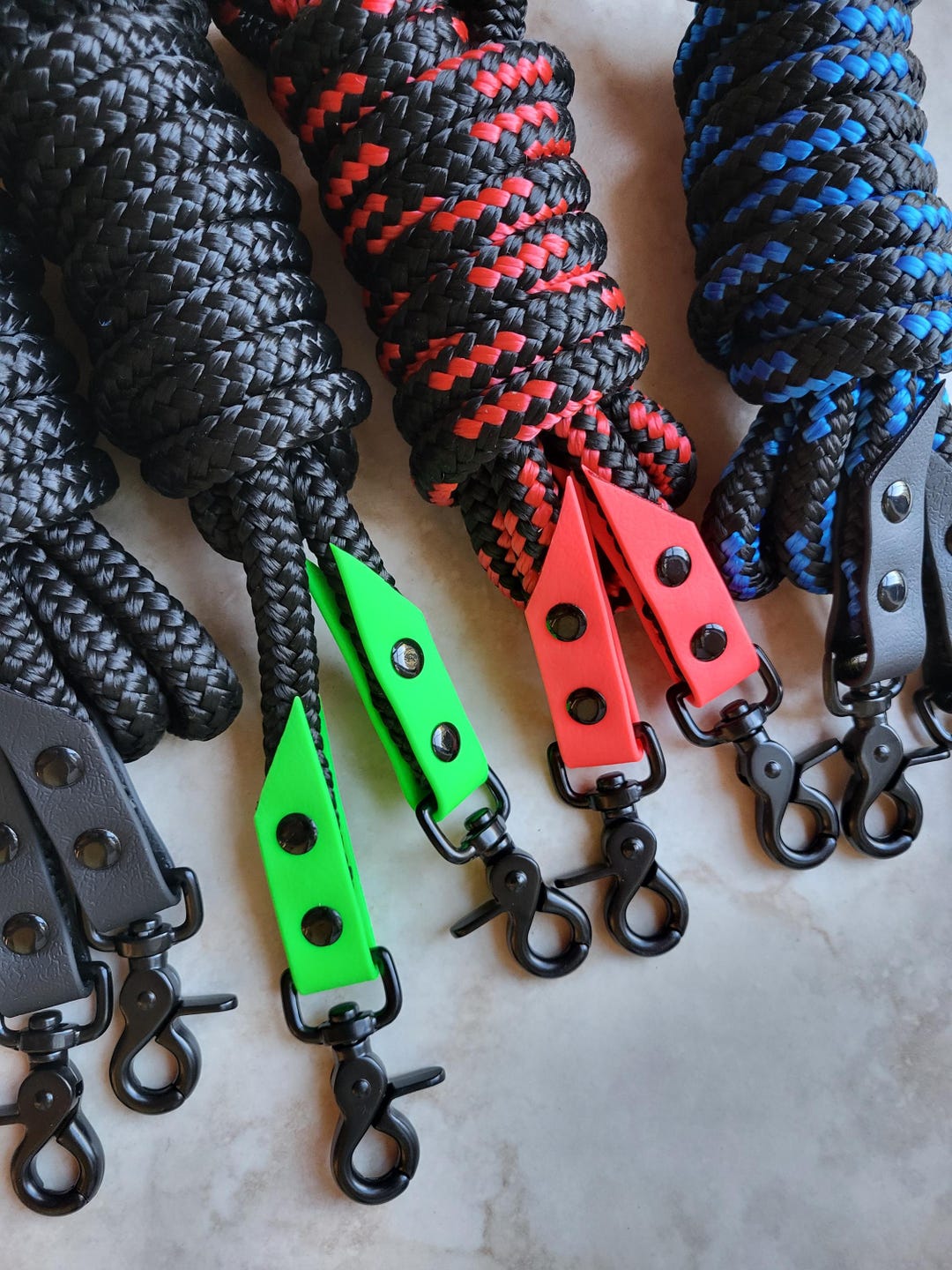 Handmade Rope Reins Biothane - Black - Etsy