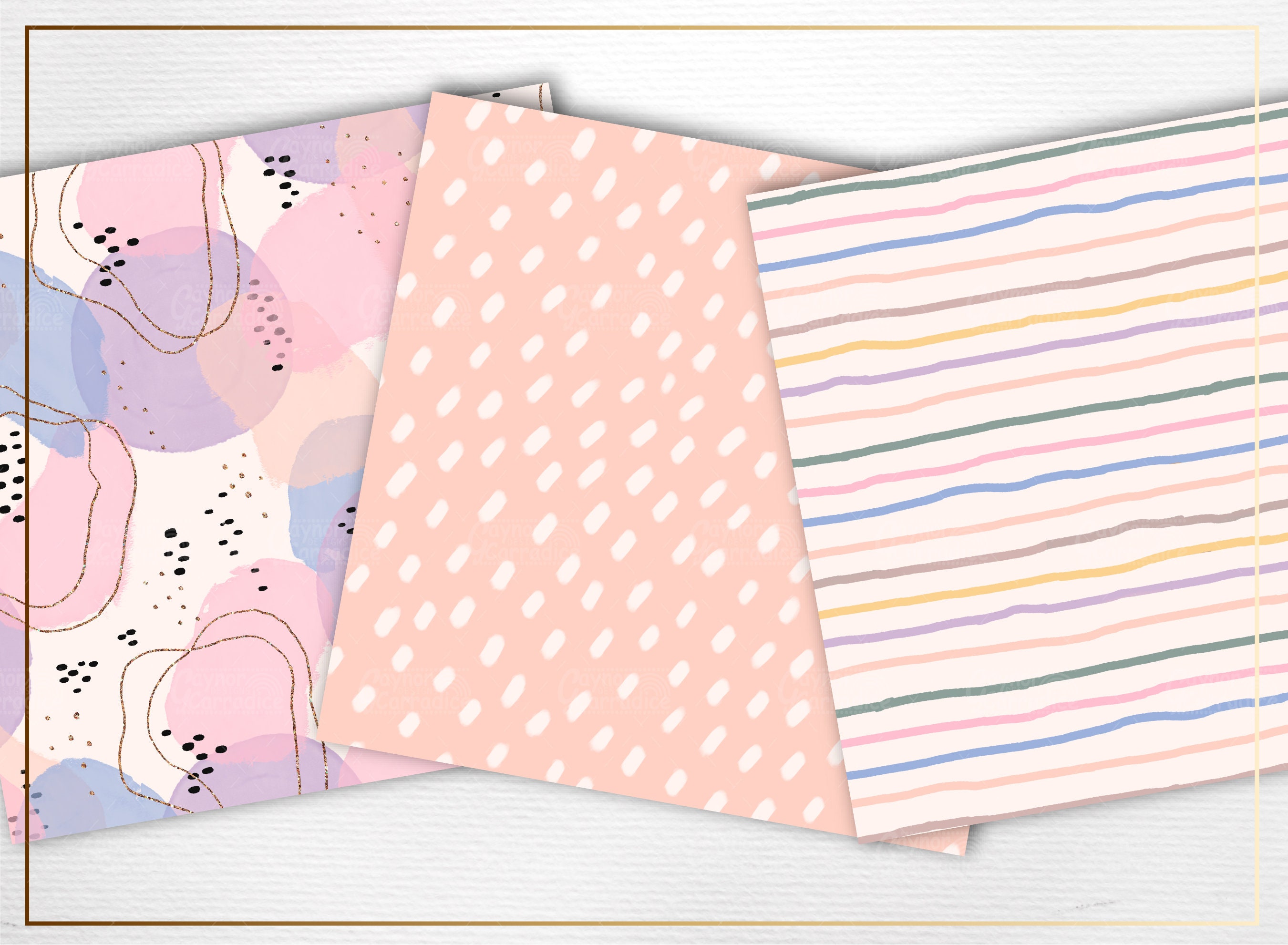 Wildflower Digital Papers - 16 Watercolor Spring Seamless Patterns ...