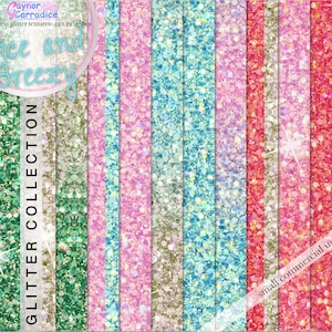 Carte digitali glitterate, motivi glitterati senza cuciture in ombre, stripe e plain, grafica planner, sfondi scintillanti, sfondi glamour