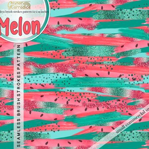 May include: A seamless digital paper pattern featuring pink and green brushstrokes with glitter accents. The pattern is inspired by watermelon and is perfect for crafting projects.