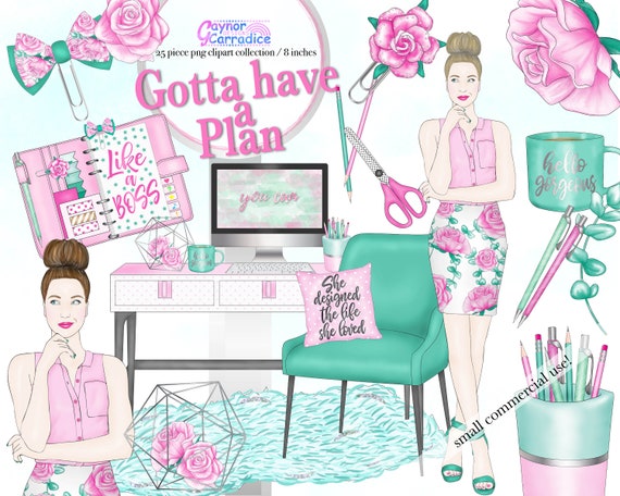 lovely girl clip art girl graphics girl illustration pink clipart sublimation design fashion girl clip art planner cover