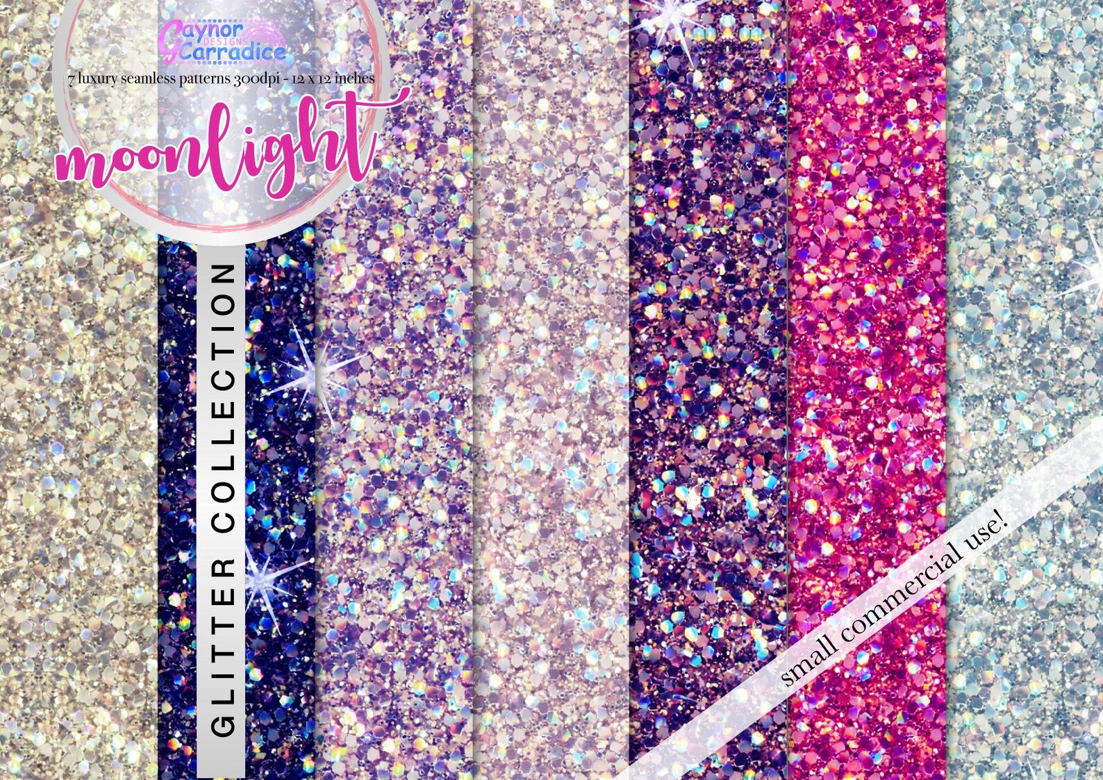 Glitter Digital Scrapbook Papers Sparkle texture seamless Etsy