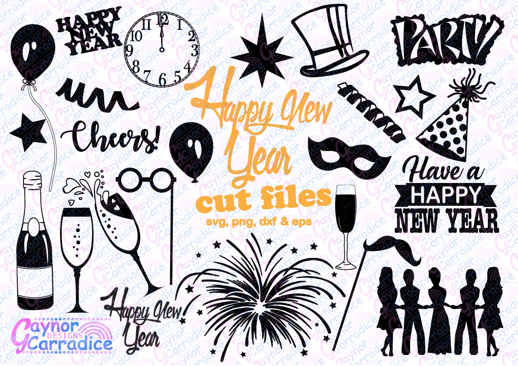 Download New year SVG bundle New year cutting files New year svg ...