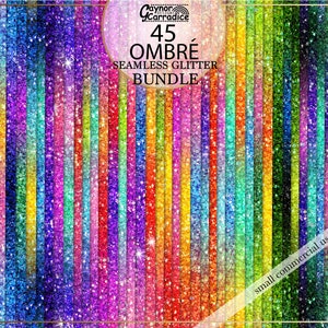 May include: A digital download of 45 seamless glitter ombre patterns in a variety of colours. The patterns are perfect for creating backgrounds, textures, and designs for digital projects.