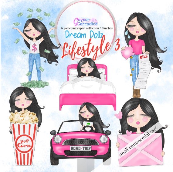 Paper, Party & Kids COMMERCIAL USE Girl Clipart Girl Graphics Girl ...