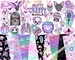 Pretty Creepy clipart bundle - Cute halloween digital paper / clipart bundle, pastel goth clipart, spooky clipart, spooky seamless patterns 