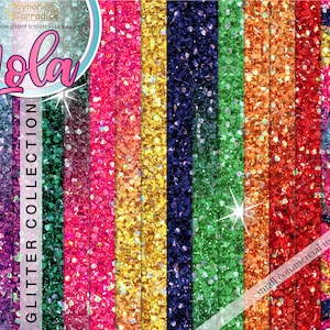 Mexican glitter digital papers - pink, red, orange, navy, green ombre glitter seamless patterns - Glam planner stickers - Sequin backgrounds