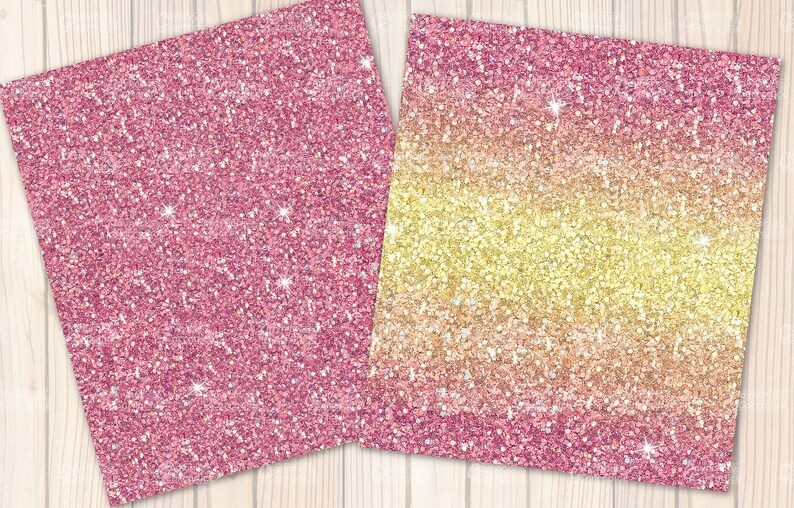 Spring Glitter Digital Papers Glitter Seamless Patterns | Etsy