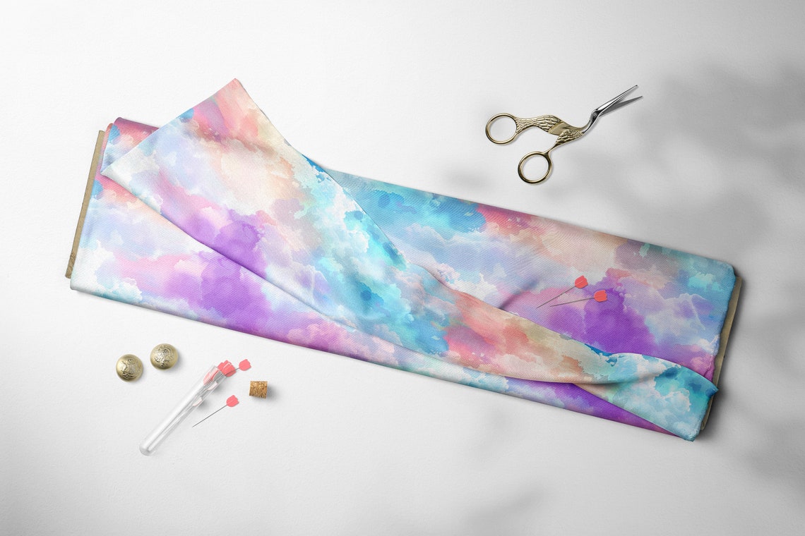 Pastel Sky Digital Papers - 4 Rainbow Clouds Seamless Patterns ...
