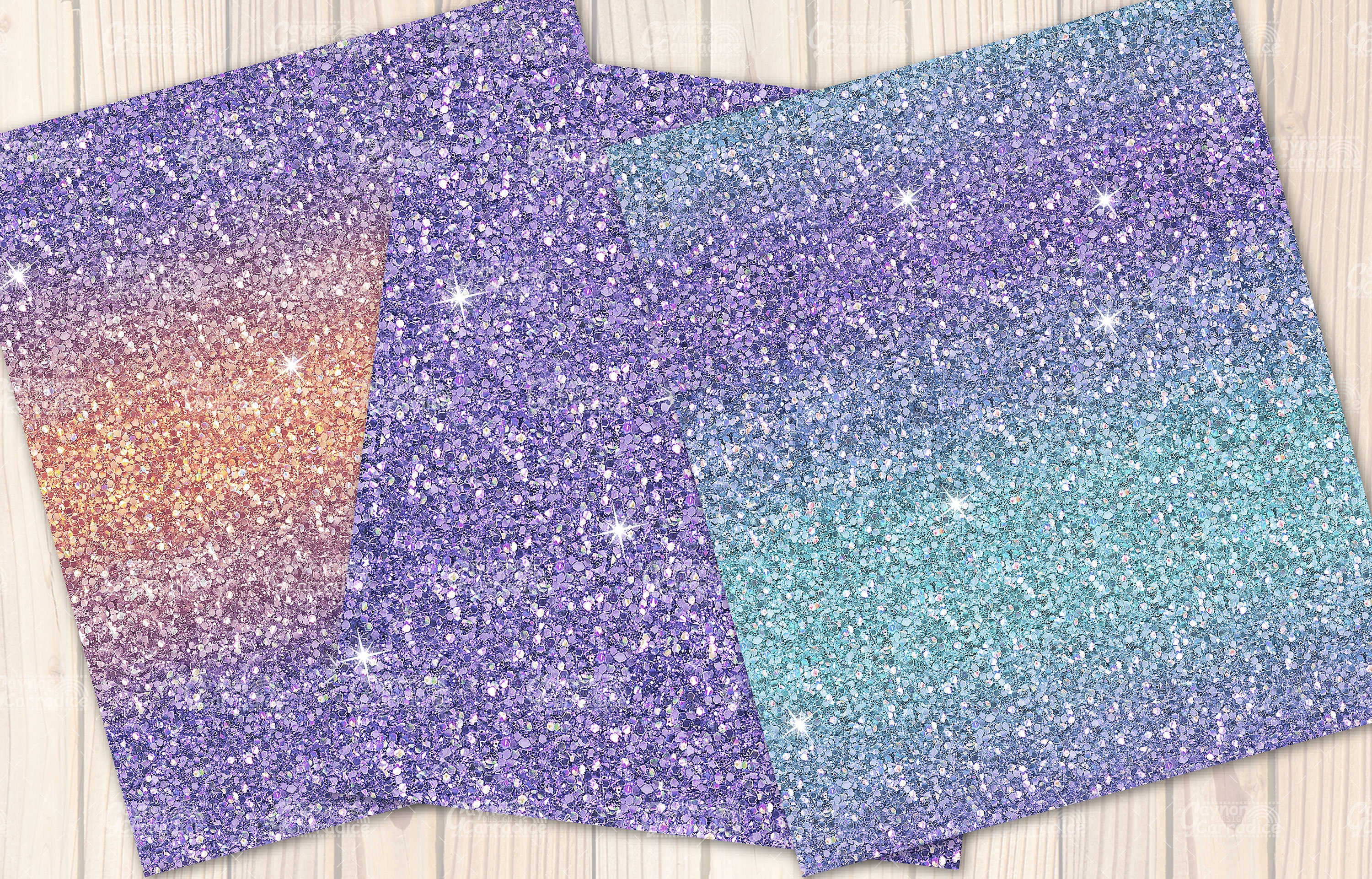 Spring Glitter Digital Papers - Glitter Seamless Patterns, Ombre ...