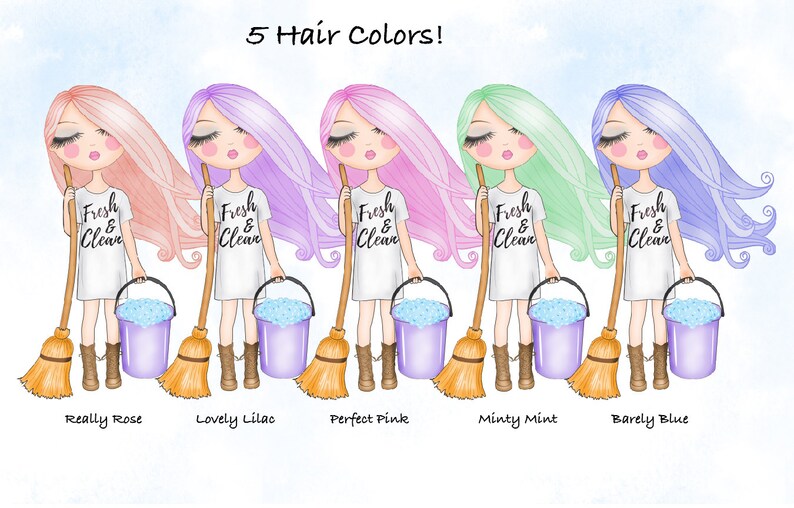 Cute girl pastel clipart, Pastel functional stickers Planner graphics Pink Lilac Rose gold Mint Blue Dream Dollz Hydrate Coffee Work out png image 3