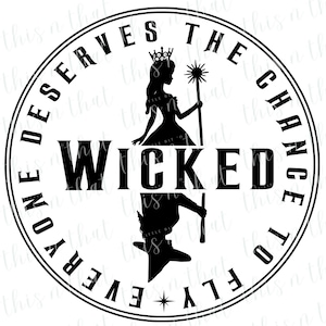 Wicked SVG-bestand, PNG, JPG, Glinda en Elphaba-silhouet, kans om te vliegen